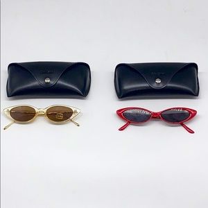 2 pairs of cat eye shades